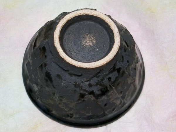 画像4: 茶碗（大・しのぎ青黒） (4)