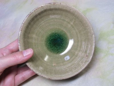 画像1: 茶碗（小・しのぎ緑）