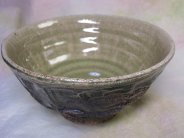 画像1: 茶碗（大・しのぎ緑） (1)