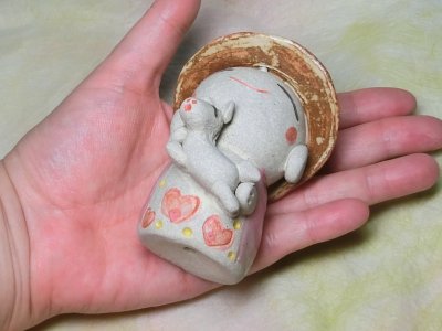 画像2: 幸せ馬だき笠地蔵（小）