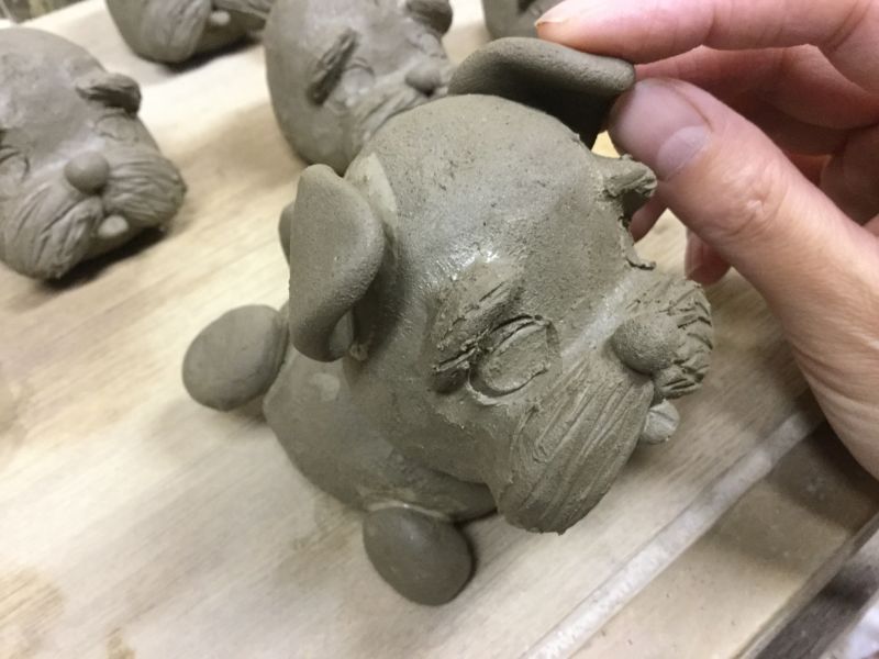 シュナウザーちゃんの製作風景です